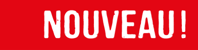 rectangle rouge avec le mot nouveau écrit en blanc