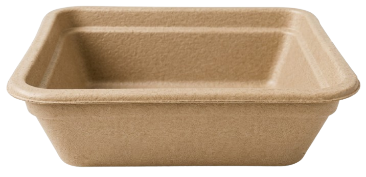 Barquette en fibre de bois utilisée pour les gratins Marie