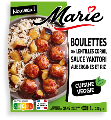 plat Marie veggie boulettes lentilles