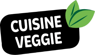 pictogramme cuisine veggie avec feuille verte