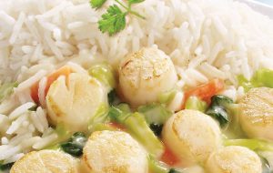 Saint jacques fondue de poireaux Marie