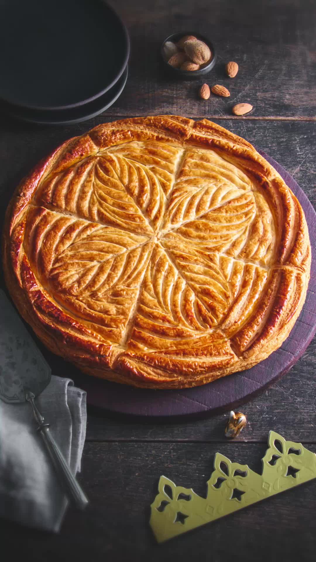 Galette des Rois décor fleur