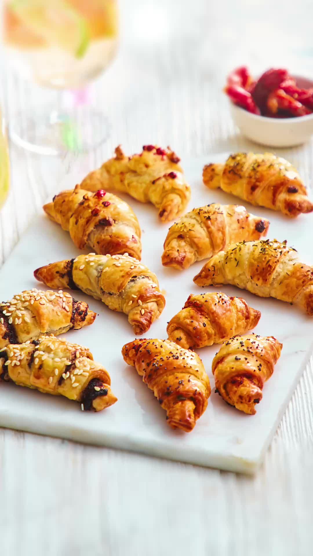 Mini croissants roulés