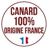 Logo Canard 100% origine France.