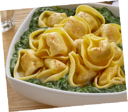 Tortellini Sauce ricotta épinards