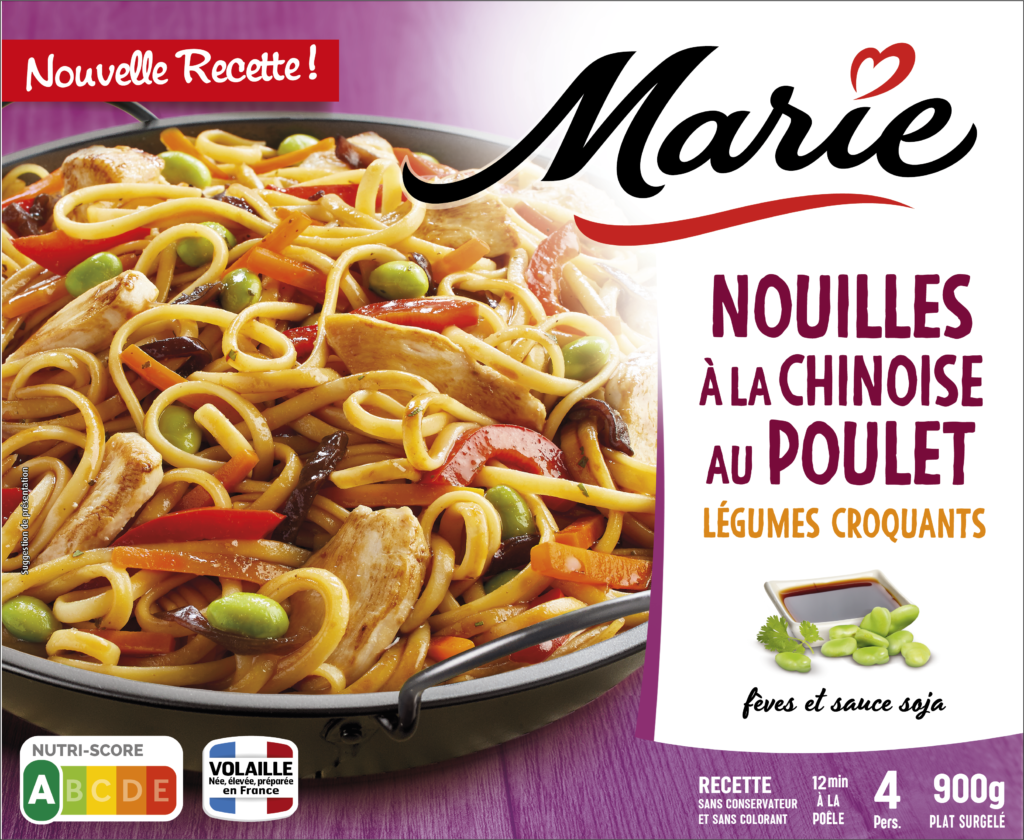 Nouilles à la Chinoise, au poulet, légumes croquants