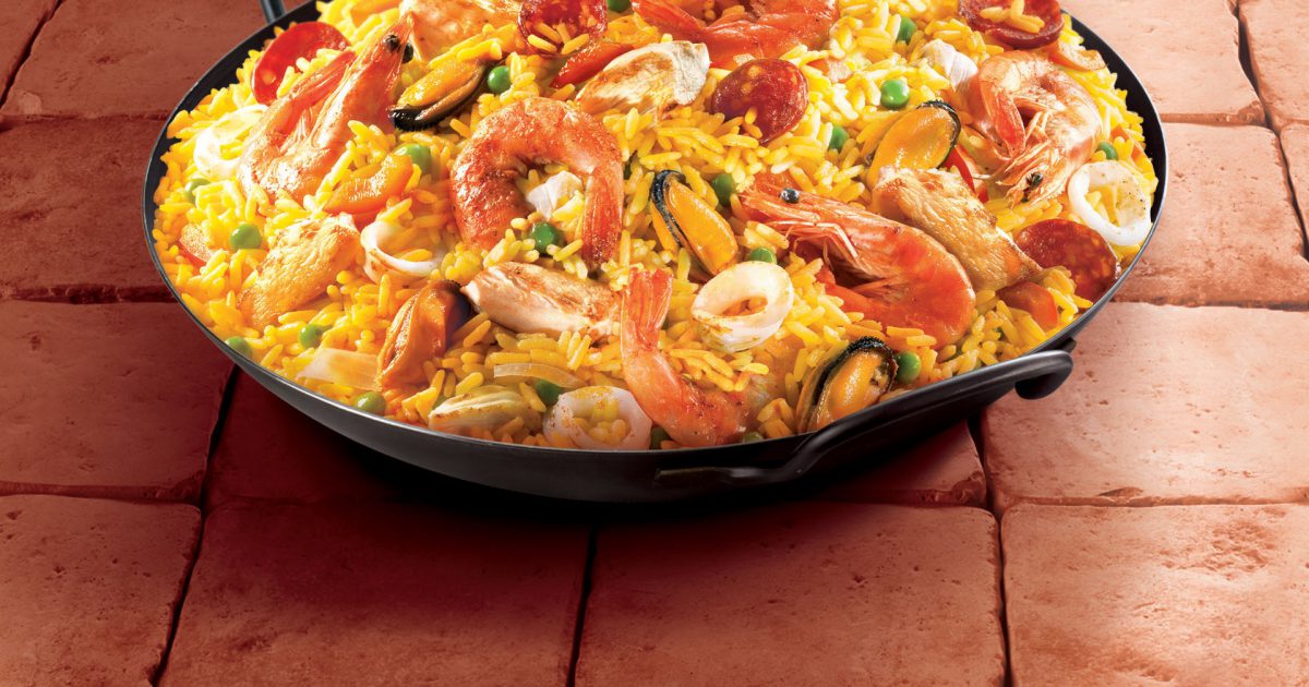 Paella Royale Petites Gambas Et Safran Marie